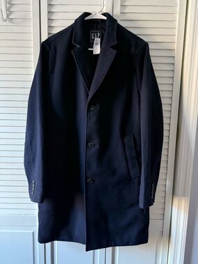 GAP Men's Dark Navy Single-Breasted Pea Coat